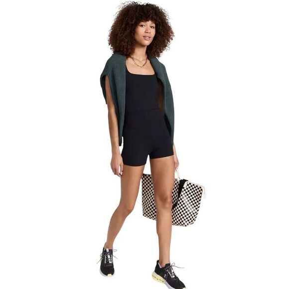 Reformation Pants - Reformation Active Dev Ecostretch Short Jumpsuit in Black Women’s Size Small S